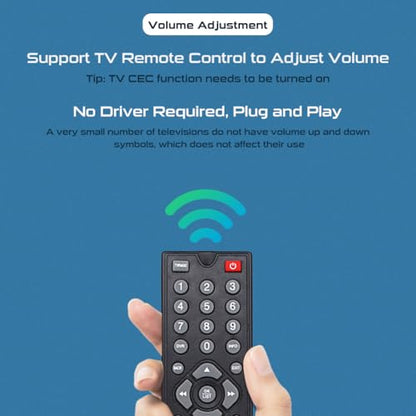 HDMI ARC to RCA Audio Converter Support CEC, 192KHz HDMI ARC Adapter with 3.5mm Audio and L R Stereo Audio for HDTV Soundbar Speaker Amplifier