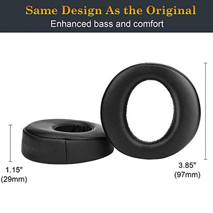 SOULWIT Ear Pads Cushions for Sony Platinum Wireless PlayStation PS4 Headset, Replacement Earpads for 2018 Version, Headphone Model CECHYA-0090 (PL Black)