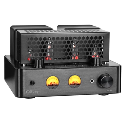 Tube Amplifier, Stereo Vacuum Tube Class A/B Amplifier,Integrated Amplifier with Bluetooth 5.0,Subwoofer Output, Headphone Output, Record Player Phono Preamp and USB DAC