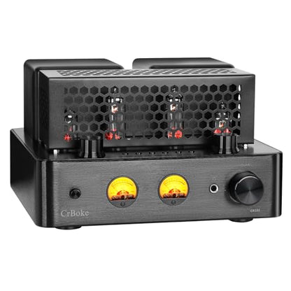 Tube Amplifier, Stereo Vacuum Tube Class A/B Amplifier,Integrated Amplifier with Bluetooth 5.0,Subwoofer Output, Headphone Output, Record Player Phono Preamp and USB DAC