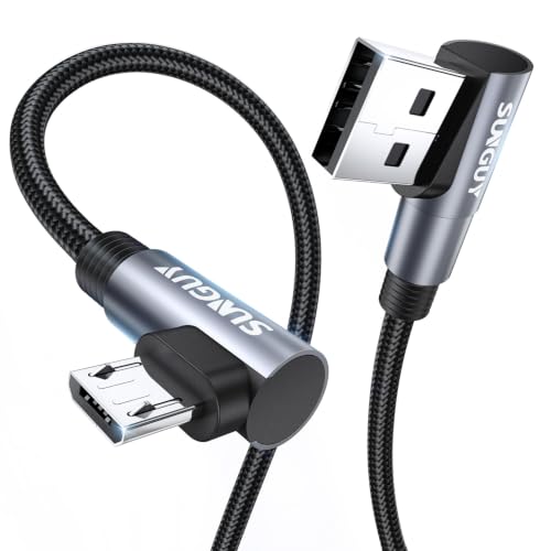 SUNGUY Micro USB Cable Right Angle for Android 2-Pack 1FT - size: 1FT