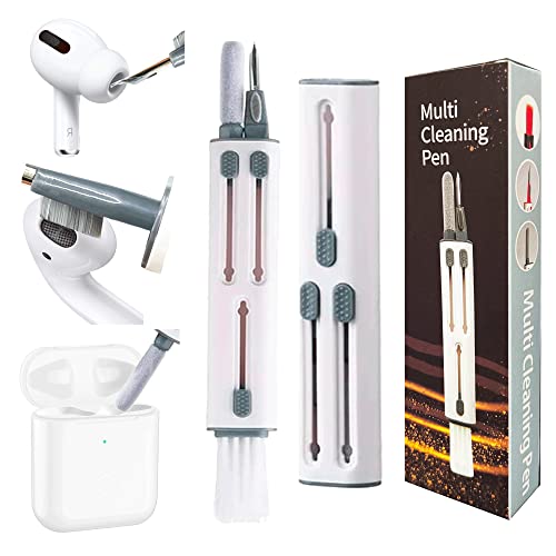 Cleaner Kit Compatible with Airpod Pro 1st 2nd 3rd Generation, Cleaning Kit and Keyboard Brush Gen 3 2 1, Pen Ear Bud Cleaning Tool for Earbuds, Laptop, Phone, (White)