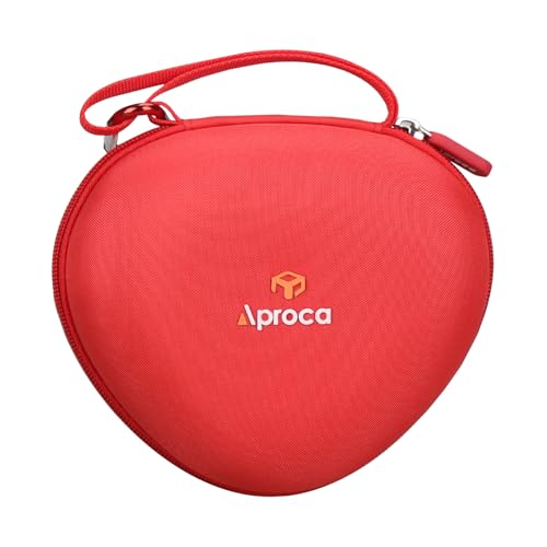 Aproca Kids Headphones Case Compatible with iClever BTH12 / HS19 / BTH26 Kids Bluetooth Headphones, Storage Hard Bag -Red (Case Only) - color: Red
