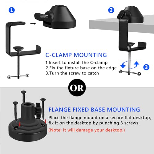 GEEKRIA for Creators Microphone Arm Compatible with Blue Yeti, Yeti X, Yeti Pro, Snowball ICE, G Yeti GX, Mic Boom Arm with Table Flange Mount Adapter, Suspension Stand, Desk Mount Holder