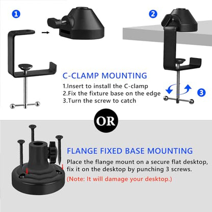 GEEKRIA for Creators Microphone Arm Compatible with Blue Yeti, Yeti X, Yeti Pro, Snowball ICE, G Yeti GX, Mic Boom Arm with Table Flange Mount Adapter, Suspension Stand, Desk Mount Holder