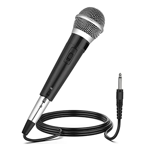 YS - 226 Unidirectional Wired Microphone, Handheld Dynamic Moving Coil Mic with Metal Mesh Pop Filter, Flat 50Hz - 15kHz Frequency Response for KTV, DVD, Amplifier, Mixer, Tour Bus