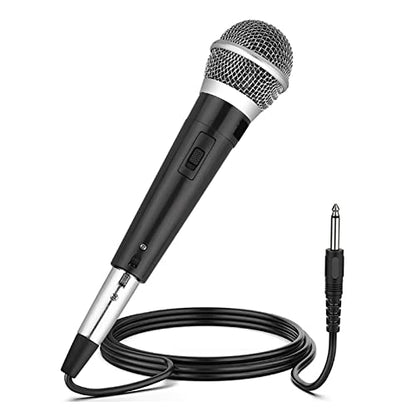 YS - 226 Unidirectional Wired Microphone, Handheld Dynamic Moving Coil Mic with Metal Mesh Pop Filter, Flat 50Hz - 15kHz Frequency Response for KTV, DVD, Amplifier, Mixer, Tour Bus