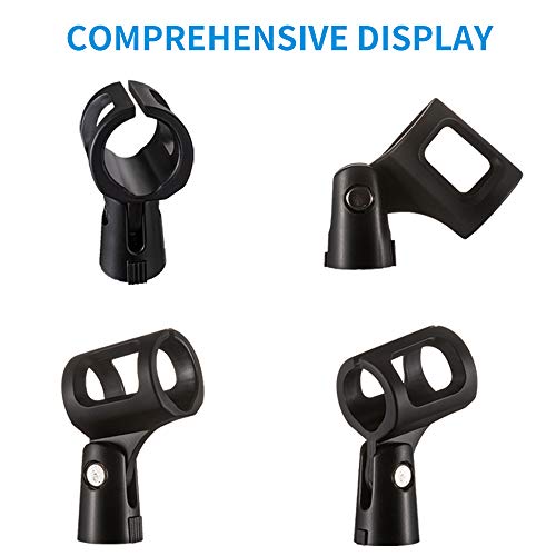 2-Pack LYRCRO Microphone Clip with 5/8" Male to 3/8" Female Adapter for Handheld Microphones Such as Shure Sm57 Sm58 AKG D5 SENNHEISER 835/845