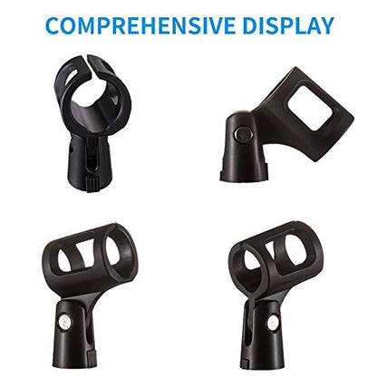 2-Pack LYRCRO Microphone Clip with 5/8" Male to 3/8" Female Adapter for Handheld Microphones Such as Shure Sm57 Sm58 AKG D5 SENNHEISER 835/845