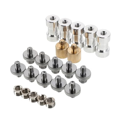 Tripod Accessories Thread Adapter Screw Set for Microphone and Camera Tripod Mounts Lightweight Aluminum Alloy Withstands Rigorous Use Suitable for Indoor Photography and Travel
