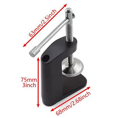 Heavy-duty Metal Table Mount Clamp C Shape Clip Bracket | Microphone Suspension Boom Scissor Arm Stand Holder with Adjustable Positioning Screw, Fits up to 2.16"/5.5cm Desktop