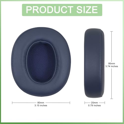 Replacement Earpads for Skullcandy Crusher EVO Headphones,Compatibel Crusher EVO Replacement Ear Pads,Upgraded Ear Covers with Soft Protein Leather,Optimized Noise Isolation Memory Foam (Dark Blue) - color: Dark Blue