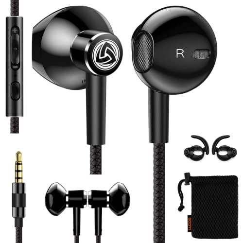 LUDOS SPECTA Wired Earbuds in-Ear Headphones, 5 Years Warranty, Earphones with Microphone for Clear Calls, Noise Isolating, for iPhone, iPad, Samsung, Laptop, School Students, Kids, Women, Small Ears