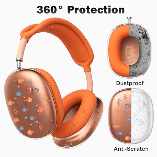 for AirPods Max Headphones Fish Ear Covers for AirPods Max 2 - color: Fish A/Orange
