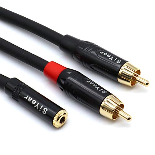 3.5mm Female to 2 RCA Male Y Splitter Cable, 3.5mm (1/8 inch) Female to Dual RCA/Phono Male Stereo Audio Breakout Adapter （50cm - color: 3.5F-2RCAM