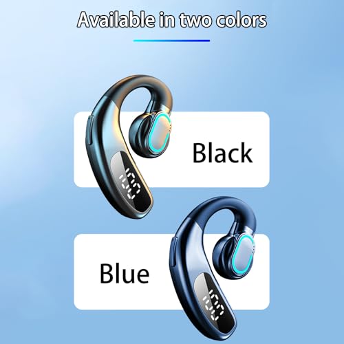 Single Ear Bluetooth Headset, Bluetooth 5.5, DIT Audio, Noise Cancellation, LED Power Display, 360° Sound, Lightweight, F80 Blue. - color: Single Ear Headphone F80 Blue