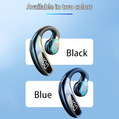 Single Ear Bluetooth Headset, Bluetooth 5.5, DIT Audio, Noise Cancellation, LED Power Display, 360° Sound, Lightweight, F80 Blue. - color: Single Ear Headphone F80 Blue