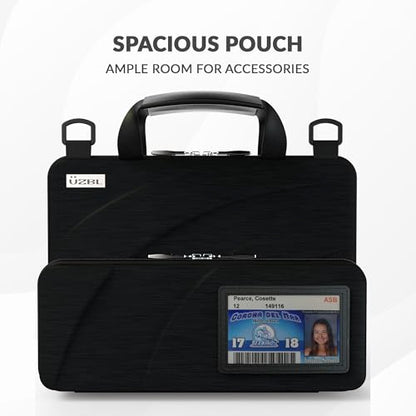 UZBL 13-14 Inch Always-on Chromebook Protective Hard Case with Accessory Pouch and Adjustable Shoulder Strap (20 Pack) - color: 20 Pack Black