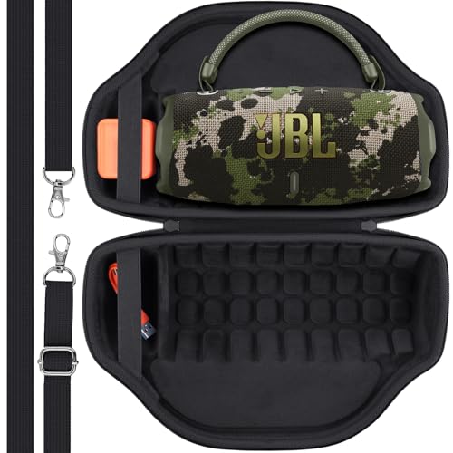co2CREA Case for JBL Charge 6 Portable Bluetooth Speaker, Camouflage | High-Density Foam Padding, Reinforced Handle, Detachable Shoulder Strap, Compact Lightweight Design, Dust Protection - color: Camouflage Case
