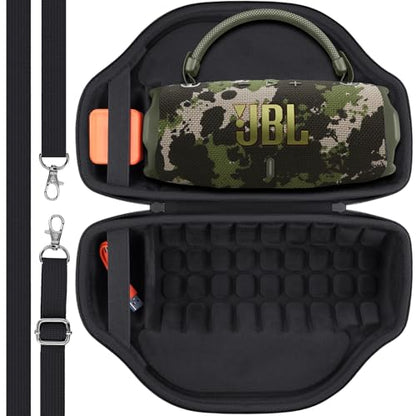 co2CREA Case for JBL Charge 6 Portable Bluetooth Speaker, Camouflage | High-Density Foam Padding, Reinforced Handle, Detachable Shoulder Strap, Compact Lightweight Design, Dust Protection - color: Camouflage Case