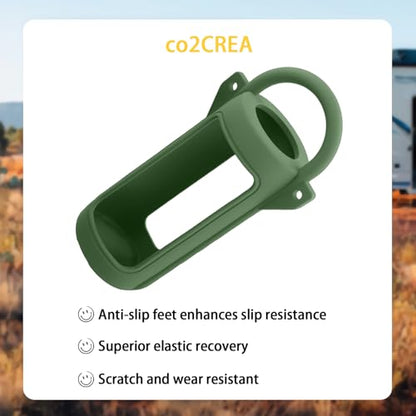 for JBL Grip Portable Waterproof Speaker Silicone Case, Army Green | Portable Travel Soft Cover with Adjustable Shoulder Strap and Carabiner, Protective Skin Case, Anti-Slip Feet - color: Army Green Case