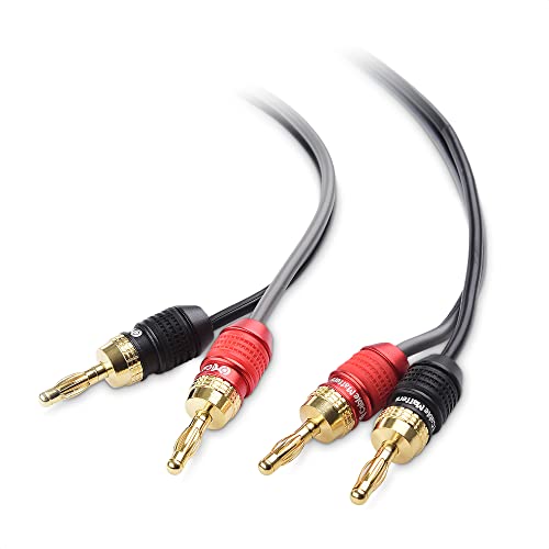 Cable Matters Heavy Duty 12 AWG Speaker Wire, 12ft, Black | Single OFC Speaker Cable with Banana Plugs - size: 12 Feet