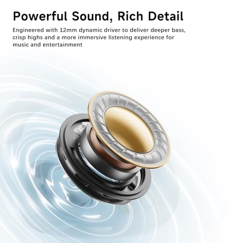 Wireless Ear Buds,Bluetooth Headphones with ENC Noise Cancelling,50H Playtime Earphones with LED Power Display,IPX4 Waterproof in-Ear Earbuds for Sports/Workout,Smartphone Laptop(Silver Gray) - color: Silver Gray