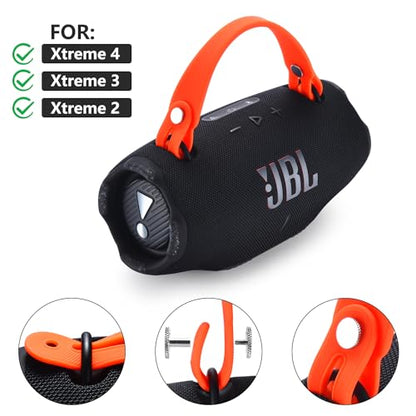 Removable Speaker Handle Strap Compatible with JBL Xtreme 2/ Xtreme 3/Xtreme 4/Zealot S67 Portable Bluetooth Speaker,Outdoor Travel JBL Speaker Silicone Handle (Handle Strap Orange) - style: Handle Strap Orange