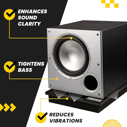 VibeBoss P10 - Acoustic Isolation Platform Suitable for 8-10 inches Subwoofers (13.7'' x 15.7'' x 2.5'') - size: 13.7'' x 15.7'' 2.5''