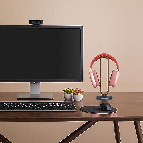 GEEKRIA Wooden | Aluminum Alloy Headphones Stand for Over-Ear Headphones, Gaming Headset Holder, Desk Display Hanger with Solid Heavy Base Compatible with Sony, Bose, AKG, JBL (Walnut)