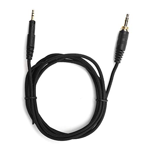 Replacement Coiled Audio Cable for ATHM50x M40x Headphones, 3.5mm Wired Aux Cord with 6.35mm Adapter, OFC Copper for Enhanced Bass & Clarity