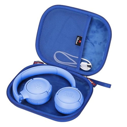 Mchoi Hard Case Suitable for JBL Tune 500BT / 510BT / 520BT On-Ear Wireless Bluetooth Headphone, Waterproof Shockproof Headphone Carrying Protective Case, Case Only - color: Blue