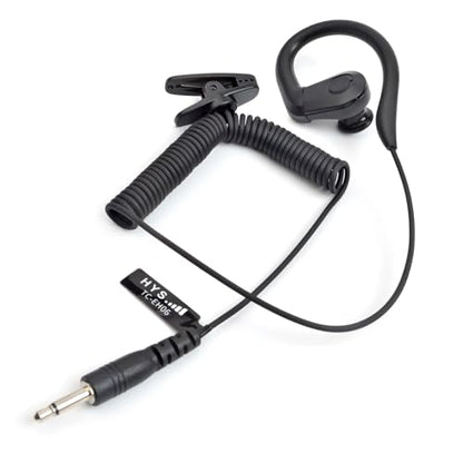 HYS 3.5mm Single Receive-Only Earpiece with Comfort Earbud Earhook | Headset with Earbud Audio Kit For Two-Way Radios,Transceivers&Speaker Mics Jacks/for Police Security and Law Enforcement Use