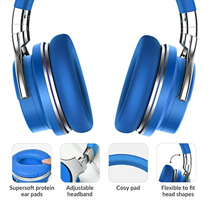 Million Sold 10 Years Classic E7 Active Noise Cancelling Headphones with Upgraded Noise Cancellation, Bluetooth Headphones Wireless with HD Sound Vivid Deep Bass, for Home Office Travel Gift Pcs - color: Blue, style: E7 Wireless Active Noise Cancelling He
