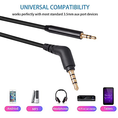 Alitutumao 3.5mm to 2.5mm Aux Cable Cord Compatible with Bose 700 QuietComfort QC35II QC35 QC25 Noise Cancelling Headphones, JBL E45BT E55BT E65BTNC Bluetooth Earphone, Audio Replacement Wire (10)