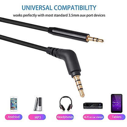 Alitutumao 3.5mm to 2.5mm Aux Cable Cord Compatible with Bose 700 QuietComfort QC35II QC35 QC25 Noise Cancelling Headphones, JBL E45BT E55BT E65BTNC Bluetooth Earphone, Audio Replacement Wire (10)