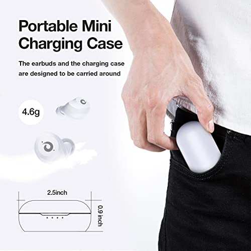 X9 Wireless Earbuds Bluetooth 5.3 Headphones Waterproof Stereo Earphones in Ear Touch Control with Microphone Headset with Deep Bass for Sport, Gaming and Running(White) - color: White