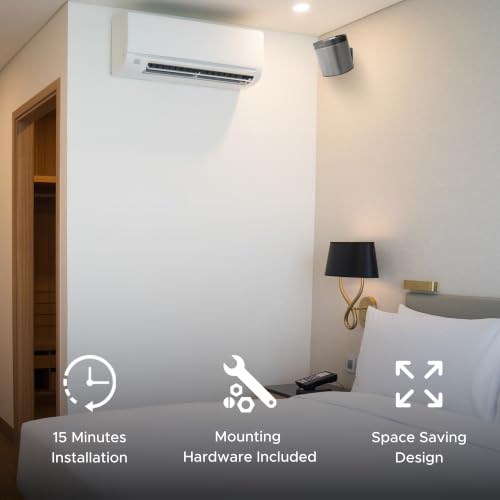 Sound Bass Play 1 Wall Mount Black, Single (1pc) Adjustable Tilt & Swivel | Compatible with Sonos Play:1 Only, Adjustable Swivel & Tilt Mechanism, Mounting Bracket Includes All Mounting Fixings - color: Black