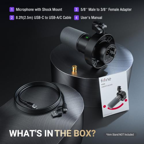 FIFINE AmpliTank K688 Dynamic Microphone, XLR/USB Podcast Recording PC Mic