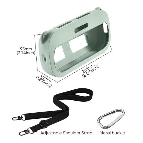 Silicone Case Compatible with Bose New SoundLink Flex 2nd Gen Portable Speaker, Protective Case with Shoulder Strap for Bose Speaker (Green) - color: Green