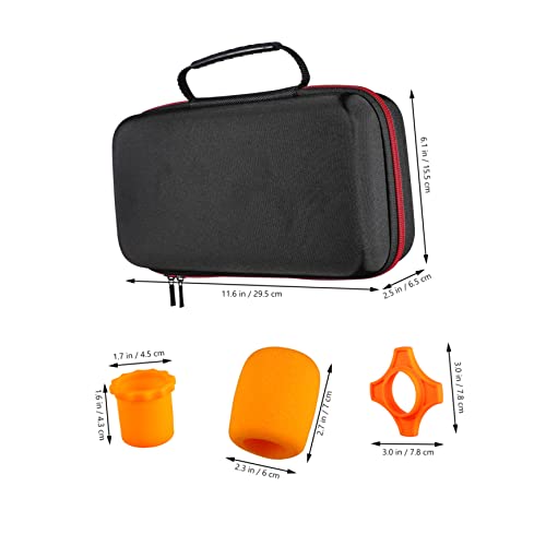 SUPVOX Microphone Bag Storage Box for Microphone Phone Mic Case Zipper Sponge Mic Pouch