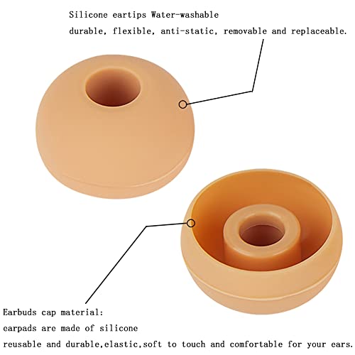 Replacement Silicone Ear Bud Tips Earbuds Cap Compatible with Powerbeats 1/2/3 Wireless Beats by Dre Headphones,4 Pairs Earbud Tips(Gold) - color: Gold