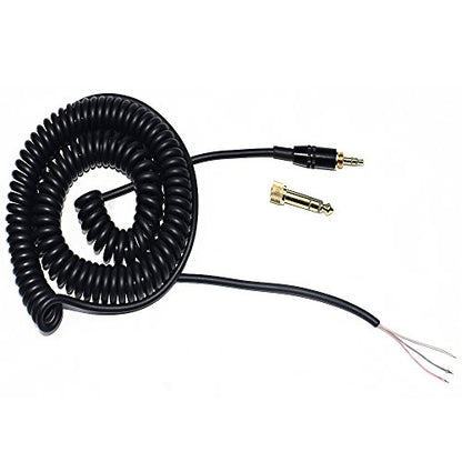 Extension Spring Relief Coiled Audio Cable for Sony MDR-7506 7509 MDR-V6 V600 V700 V900 ATH-M50 Headphones