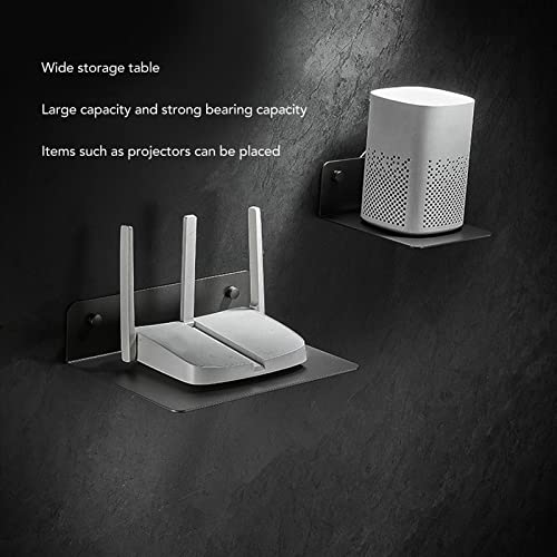 Projector Shelf, Stainless Steel Router Shelf Wall Mount Floating Shelves Stand Thickened Set Top Box Rack TV Screen Holder for Cable Box, Speaker, DVD Player, Game Console