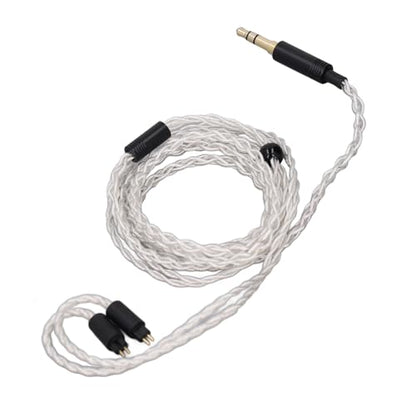 ZJchao Premium Detachable 3 5mm to 0 78mm 2 Pin IEM Cable 1 2m Silver Plated Copper Wire for QDC TFZ Custom in Ear Monitors Enhanced Clarity Design