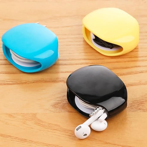 Automatic Retractable Cord Organizers for Earphones Charging Data Cables Tidying Storage Box with Portable Designs