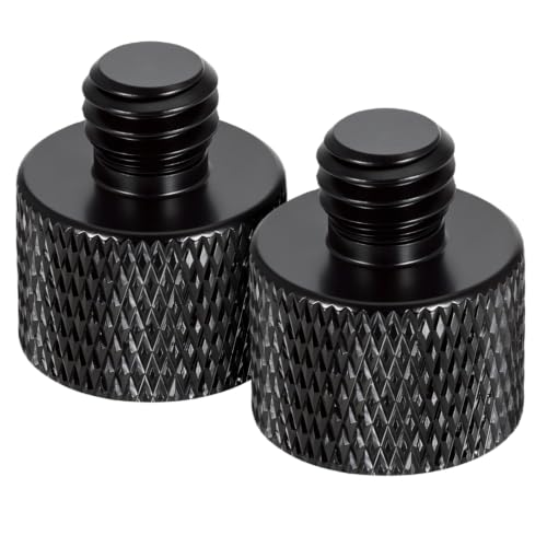 2 Pack Mic Stand Adapter Microphone Stand Adapter 5/8 Female to 3/8 Male Thread Screw 5/8 to 3/8 Adapters for Microphone Stands Boom Arm Camera Tripod