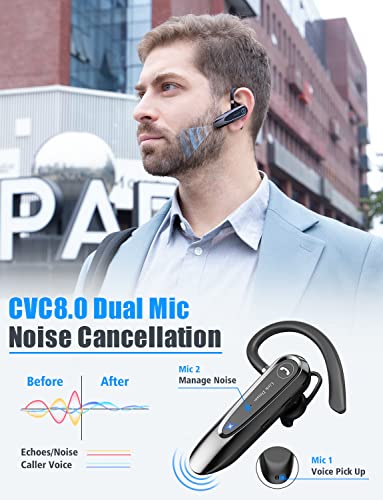 Link Dream Bluetooth Earpiece for Cell Phone with Mute - size: 1 Pack