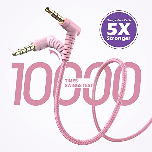 Kids Headphones for School with Microphone, 93dB Volume Limited, PinkPurple | Wired On Ear Headphones for Girls Boys, Foldable Lightweight Headphone for Classroom Learning & Entertainment Travel Computer - color: Pink Purple