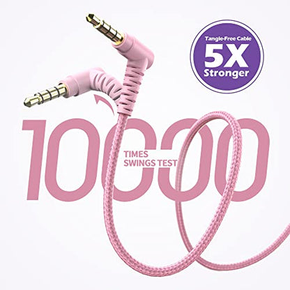 Kids Headphones for School with Microphone, 93dB Volume Limited, PinkPurple | Wired On Ear Headphones for Girls Boys, Foldable Lightweight Headphone for Classroom Learning & Entertainment Travel Computer - color: Pink Purple